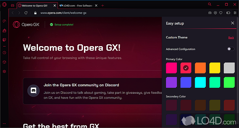 opera gx discord integration