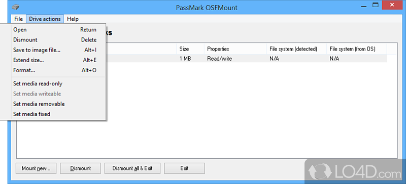 PassMark OSFMount 3.1.1002 for ios download free