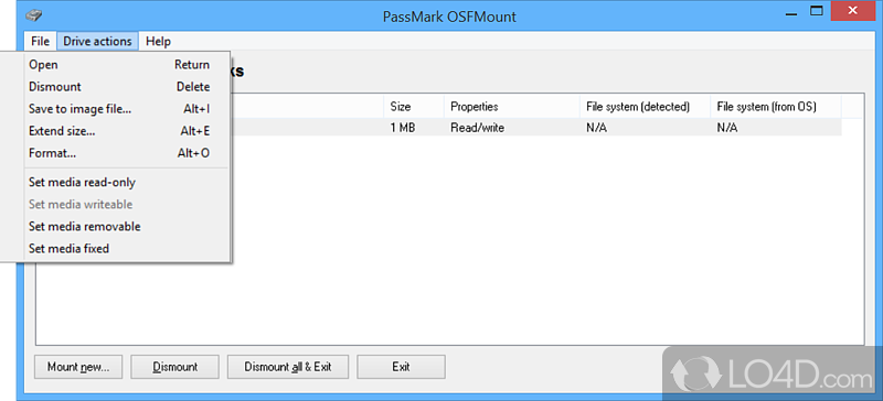 PassMark OSFMount 3.1.1002 for windows download