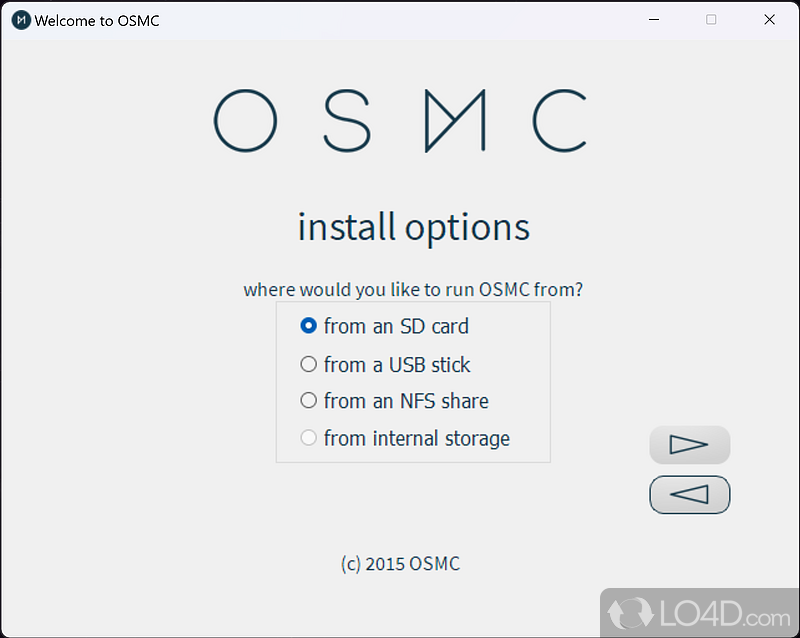 OSMC (Raspbmc): User interface - Screenshot of OSMC (Raspbmc)