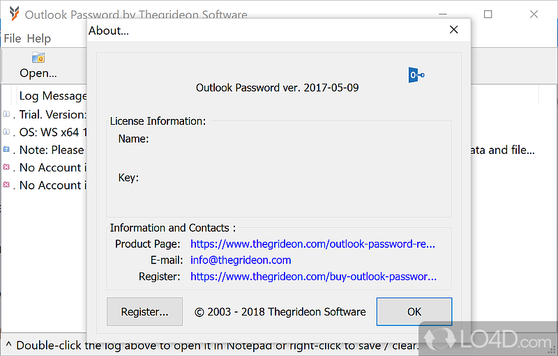 Outlook Password screenshot