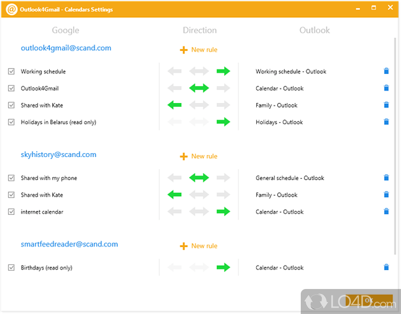 Outlook4Gmail: Add-in - Screenshot of Outlook4Gmail