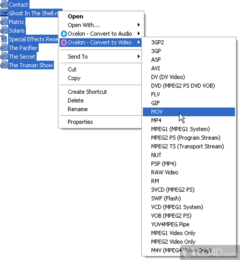 Simple, fast media converter with support for lots of formats - Screenshot of Oxelon Media Converter