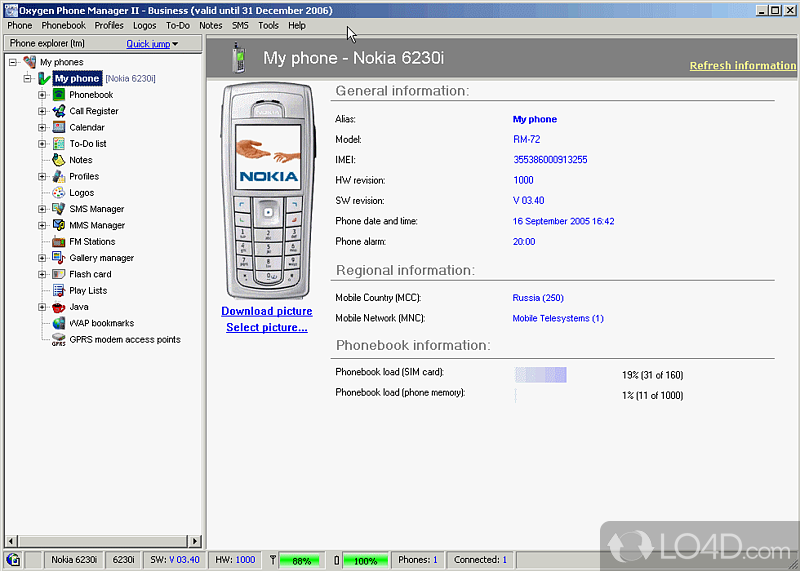 Oxygen Phone Manager II: Clean looks - Screenshot of Oxygen Phone Manager II