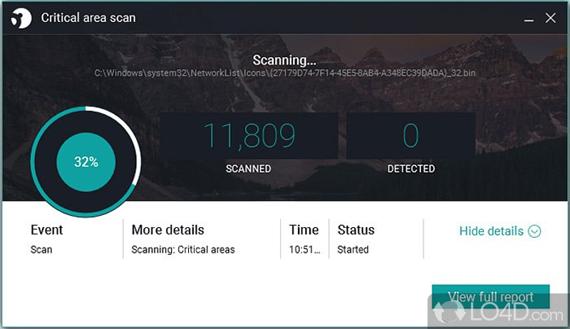 Various scanning modes and configuration - Screenshot of Panda Dome Essential