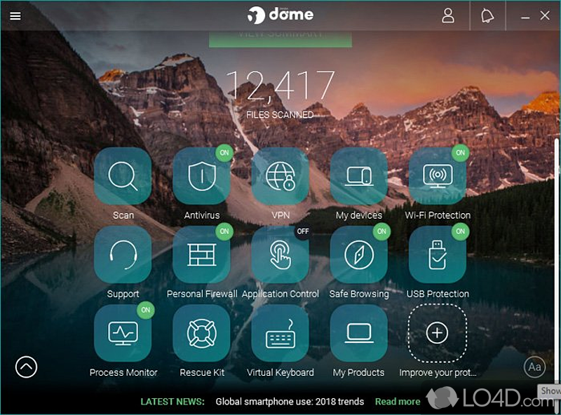 Speedy installer and accessible interface - Screenshot of Panda Dome Essential