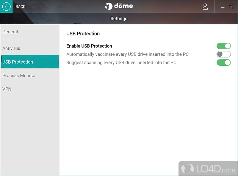 You can turn some features off - Screenshot of Panda Free Antivirus (Panda Dome)