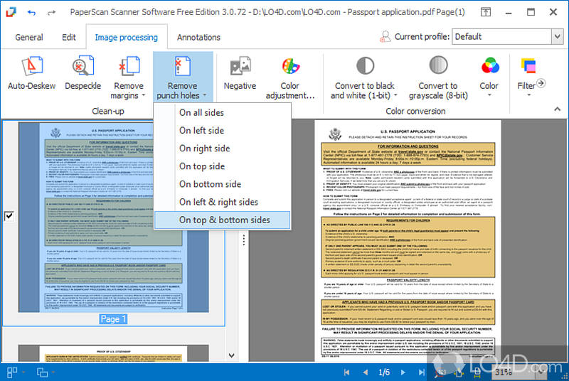 Scanning application for Windows PC - Screenshot of PaperScan Free