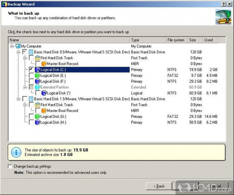 Protect your system and data against disasters - Screenshot of Paragon Drive Backup Personal
