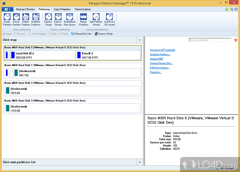 A fresh and modern design - Screenshot of Paragon Partition Manager