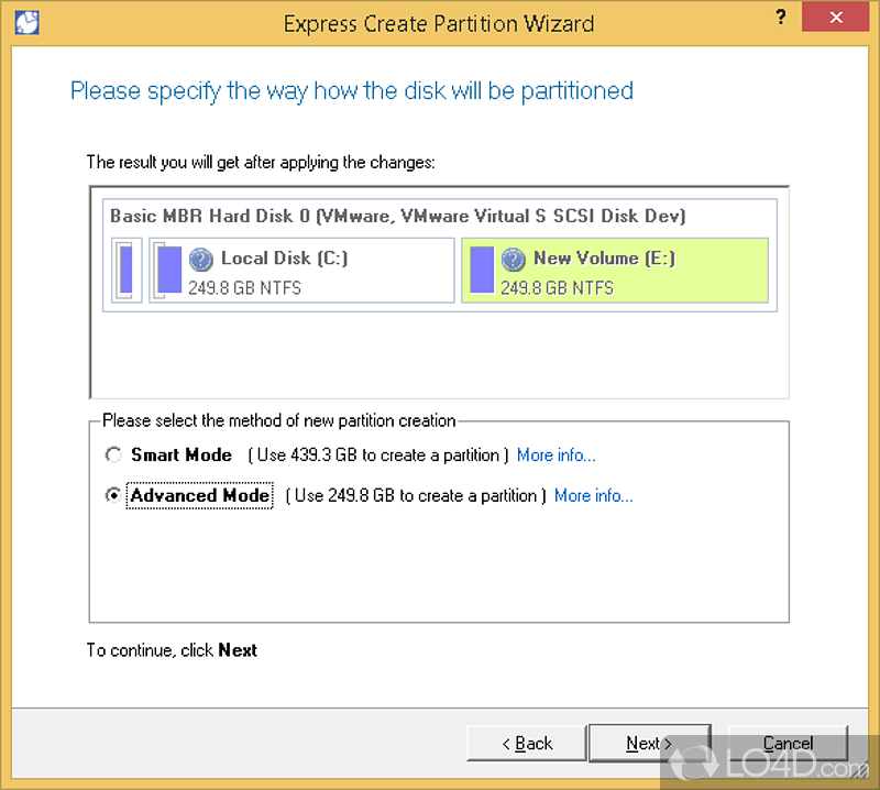 Easily create and manage partitions - Screenshot of Paragon Partition Manager