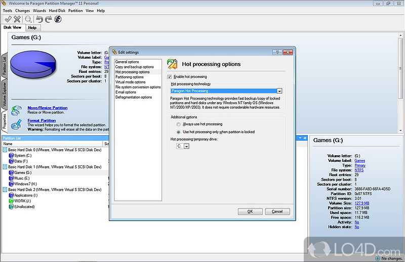 The market leader! Proven reliability for all kinds of partitioning tasks - Screenshot of Paragon Partition Manager