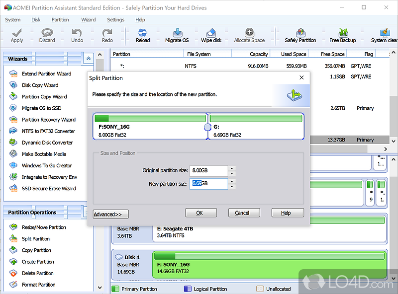 AOMEI Partition Assistant Standard: Manage the - Screenshot of AOMEI Partition Assistant Standard