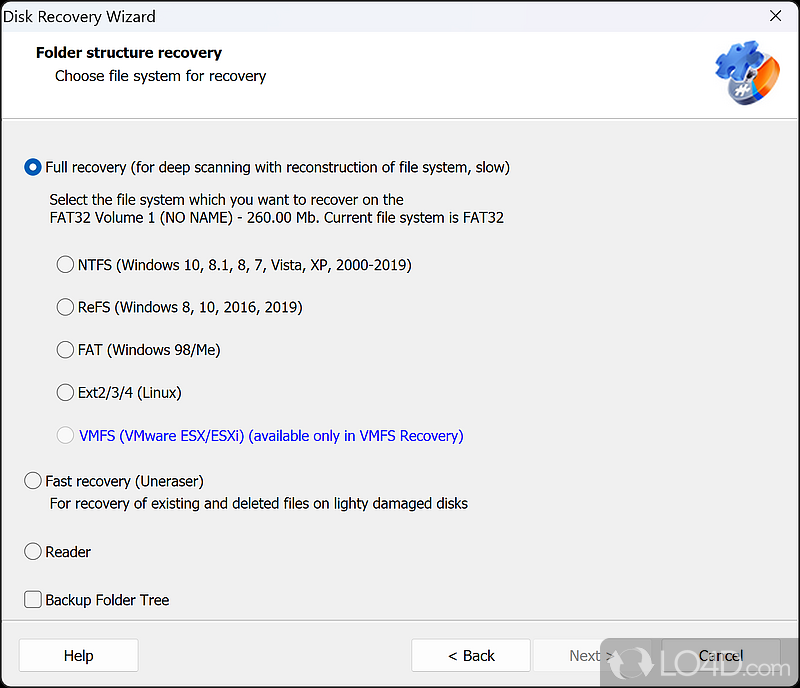 Intuitive recovery wizard - Screenshot of Partition Doctor