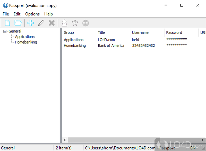 Software solution that allows forwarding of any local port (on all local interfaces) to any port on a remote server - Screenshot of PassPort