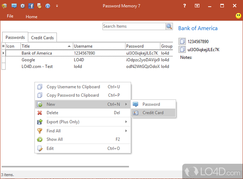 Password Memory screenshot