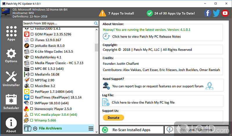 Kepp Windows updated - Screenshot of Patch My PC