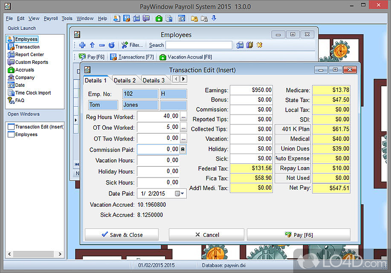 & easiest to use payroll ever - Screenshot of PayWindow Payroll System