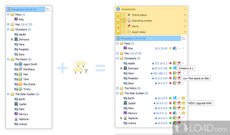 Total Network Inventory: User interface - Screenshot of Total Network Inventory