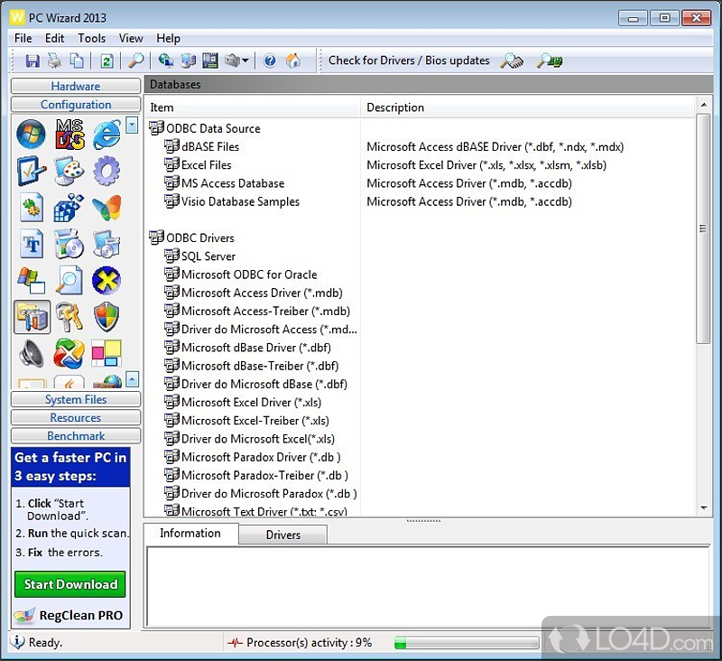 Displays tons of information about PC running Windows - Screenshot of PC Wizard