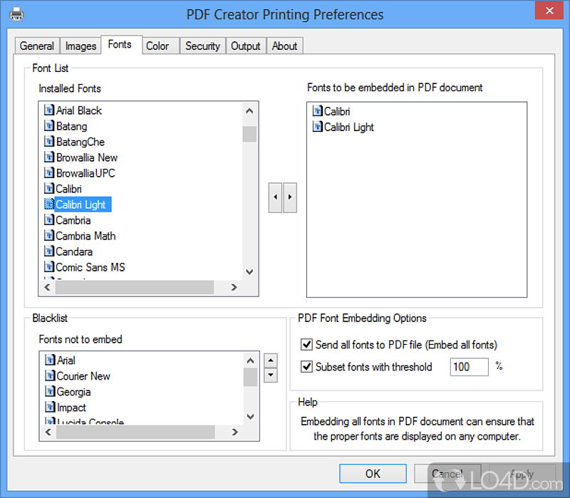 Create press-ready, high quality, searchable, full-featured PDF with PDF Vista - Screenshot of PDF Creator for Windows