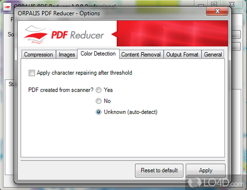 Reduce PDF files to the minimum size - Screenshot of PDF Reducer