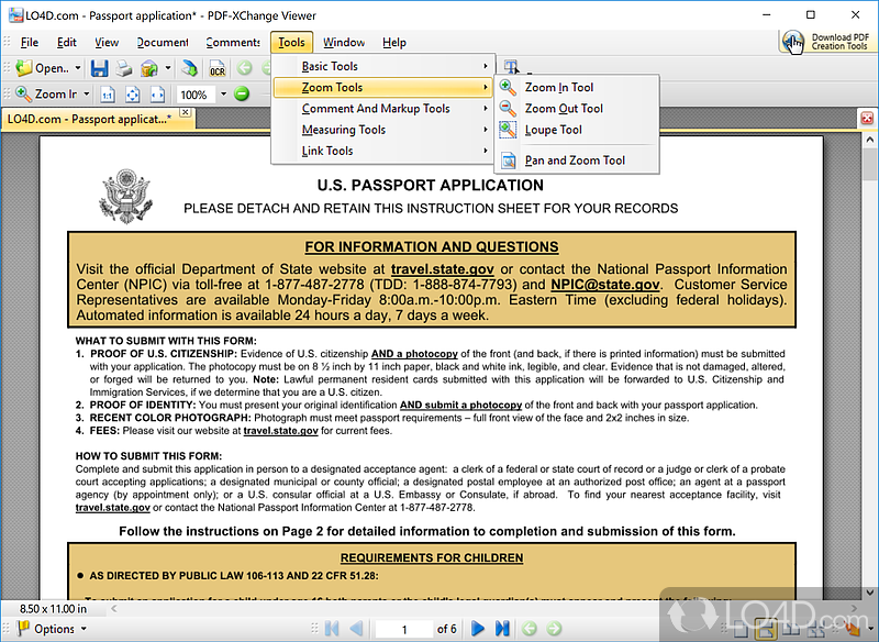 PDF Editor available - Screenshot of PDF-XChange Viewer