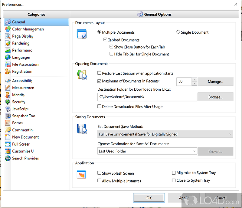 OCR options included - Screenshot of PDF-XChange Viewer