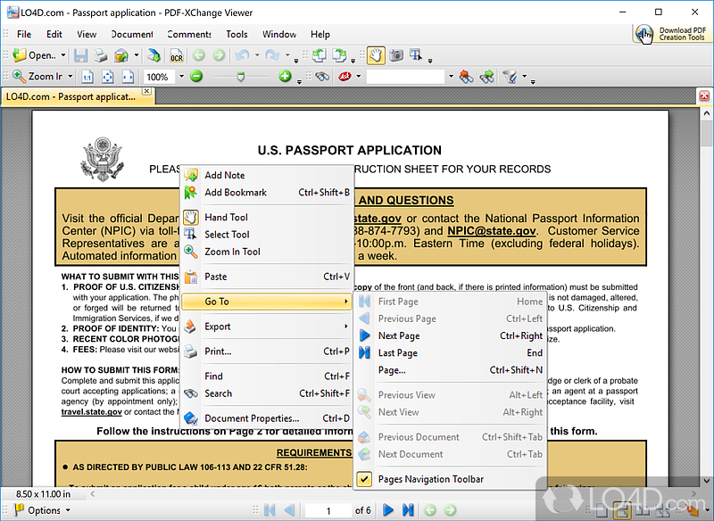 User-friendly interface - Screenshot of PDF-XChange Viewer