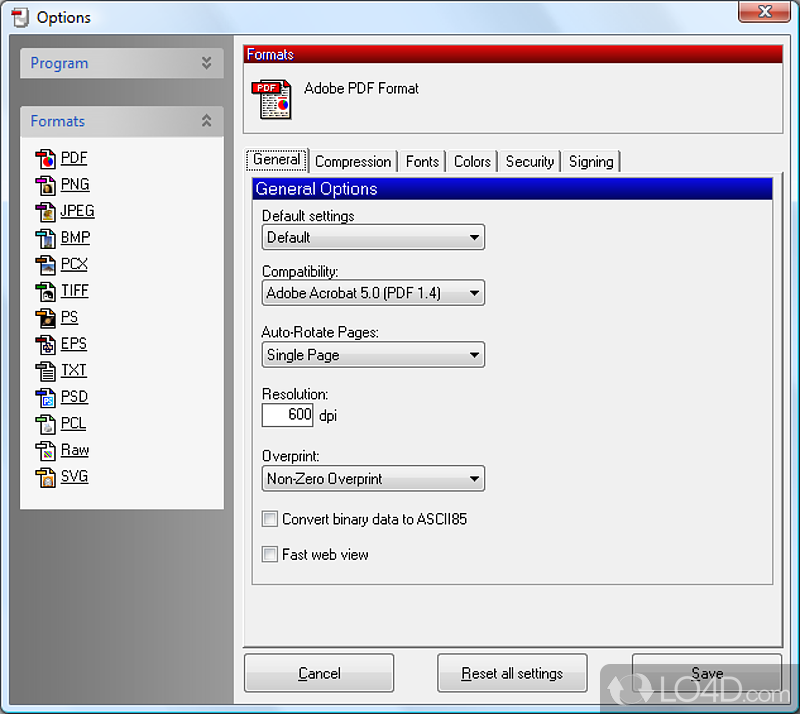 Easily and quickly create PDF files - Screenshot of PDFCreator