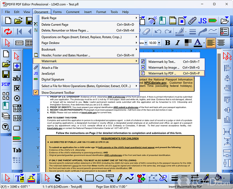 A complete solution for PDF editing - Screenshot of PDFill PDF Editor