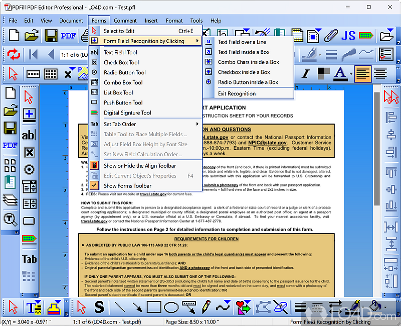 Read, edit and modify PDF files - Screenshot of PDFill PDF Editor