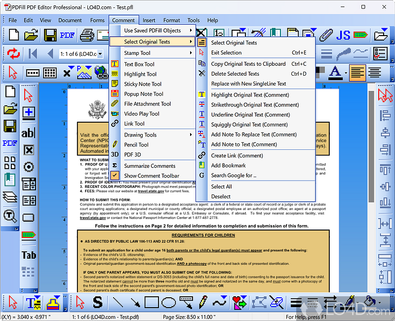 Create PDFs from scratch - Screenshot of PDFill PDF Editor