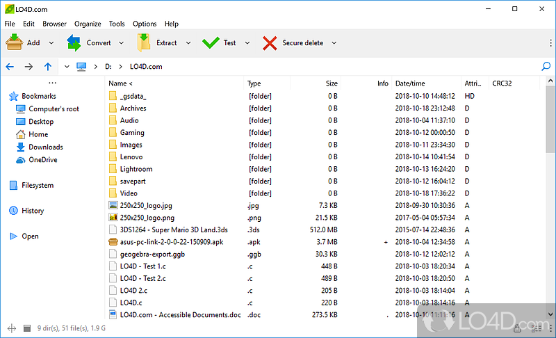 Compress files and folders in order to save precious disk space and take advantage of a lot more integrated tools - Screenshot of PeaZip