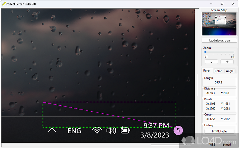 Measure anything on screen - Screenshot of Perfect Screen Ruler