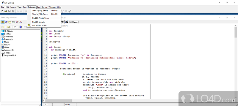 Perl Express screenshot