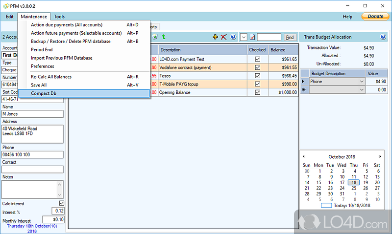 PFM - Personal Finance Manager screenshot
