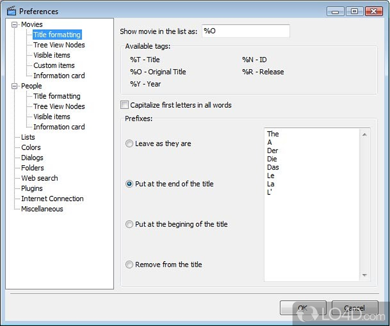 Personal Video Database screenshot