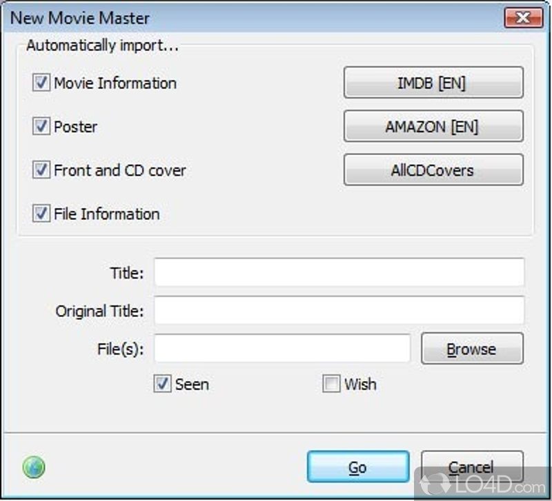 Can assist you in cataloging movie collections fast - Screenshot of Personal Video Database