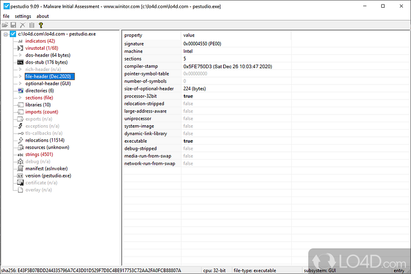 PeStudio 9.55 download the last version for apple