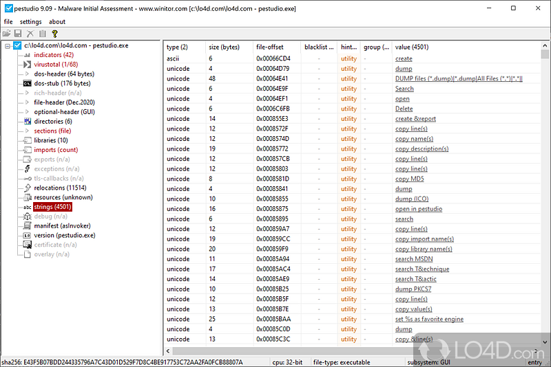 PeStudio 9.55 download the new version for ipod
