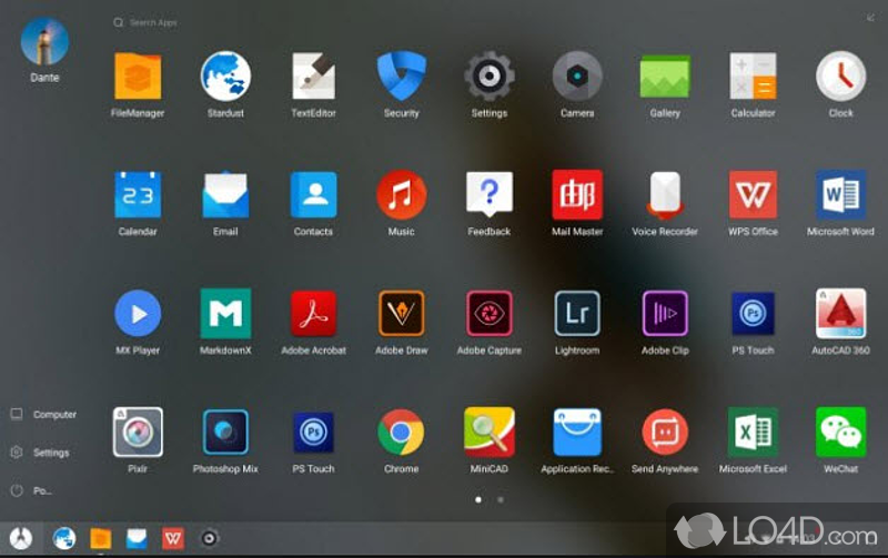 OS based on Android - Screenshot of Phoenix OS