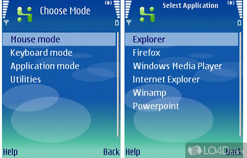 MWRemoteCtrl is a PC remote controlling app - Screenshot of Phone Bluetooth Remote