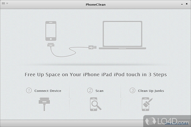 Scan and multiple unwanted files and keep iOS device and clutter- by deleting obsolete user caches - Screenshot of PhoneClean