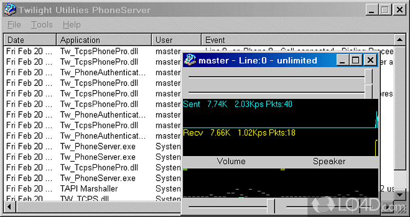Helps you manipulate telephone calls with great ease - Screenshot of PhoneServer