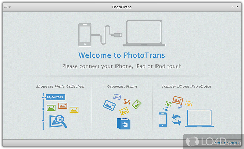 Management software utility that can synchronize any iPhone, iPad - Screenshot of PhoneTrans