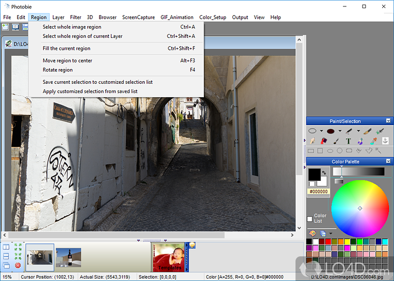 Graphics editor with multi-layer support - Screenshot of Photobie