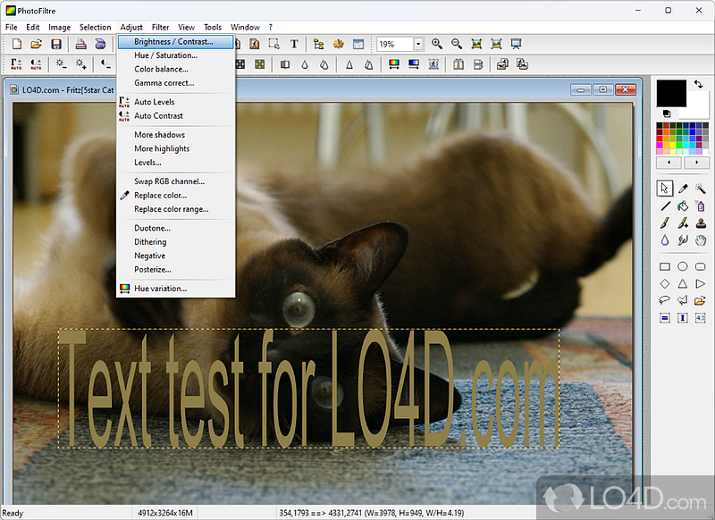 Great freeware image editor and optimizer - Screenshot of PhotoFiltre