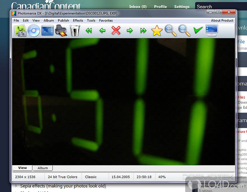 Photomania - image enhancer, viewer - Screenshot of Photomania Deluxe