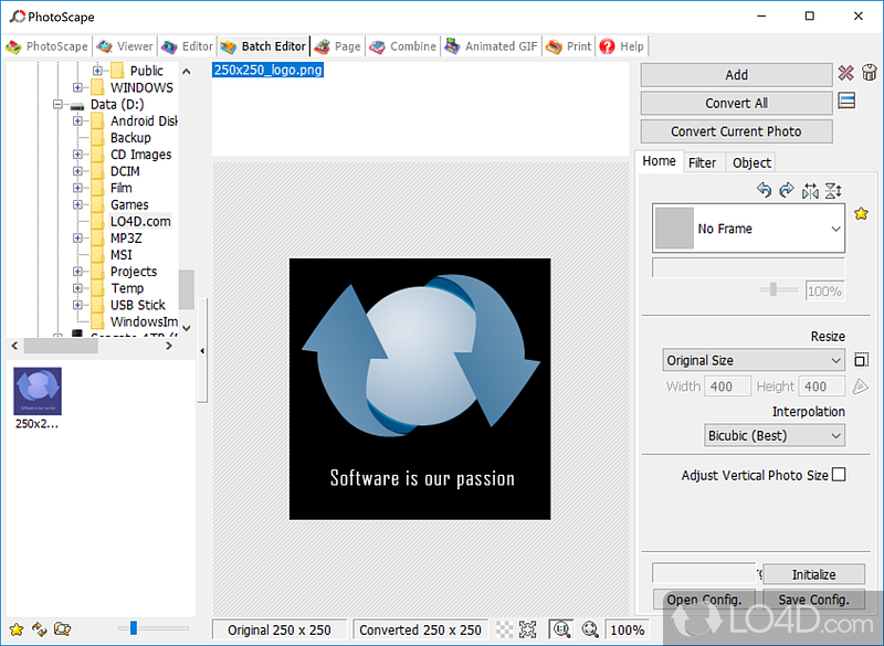 Create animated GIFs, take snapshots and convert raw formats - Screenshot of PhotoScape